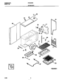 UPPER BODY Diagram and Parts List for REG638BNW5  Frigidaire Range