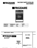 COVER Diagram and Parts List for FGF353CASB  Frigidaire Range