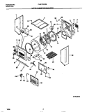UPPER CABINET / DRUM / HEATER Diagram and Parts List for FLSE72GCT5  Frigidaire Washer Dryer Combo
