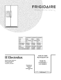 COVER Diagram and Parts List for LGHS2655KP2  Frigidaire Refrigerator