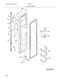 FREEZER DOOR Diagram and Parts List for FRS6LF7JM1  Frigidaire Refrigerator