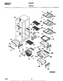 SHELVES Diagram and Parts List for FRS22WNCW2  Frigidaire Refrigerator