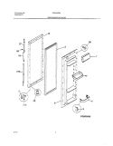 REFRIGERATOR DOOR Diagram and Parts List for FRS24ZRHB5  Frigidaire Refrigerator