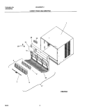 CABINET FRONT AND WRAPPER Diagram and Parts List for WAA053M7A1  Westinghouse Air Conditioner