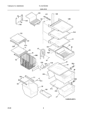 SHELVES Diagram and Parts List for PLHS67EESB8  Frigidaire Refrigerator