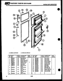 CABINET AND COMPONENT PARTS Diagram and Parts List for 47-2707-00-01  Tappan Dryer