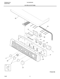 CONTROLS / TOP PANEL Diagram and Parts List for GLGQ642AS4  Frigidaire Dryer