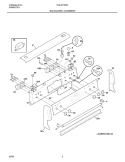 BACKGUARD Diagram and Parts List for PGLEF385CQ2  Frigidaire Range