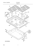 MAINTOP Diagram and Parts List for FPGC3085KSA  Frigidaire Cooktop