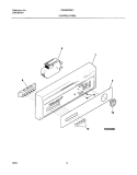 CONTROL PANEL Diagram and Parts List for FDS252RBS1  Frigidaire Dishwasher