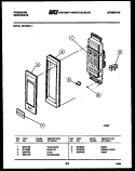 CONTROL PANEL Diagram and Parts List for MCT890L1  Frigidaire Microwave