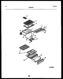 SHELVES AND SUPPORTS Diagram and Parts List for ATN130WK1  Frigidaire Refrigerator