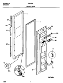 FREEZER DOOR Diagram and Parts List for FRS24ZRHD0  Frigidaire Refrigerator