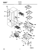 SHELVES Diagram and Parts List for FRS20ZRGB8  Frigidaire Refrigerator