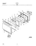 DOOR Diagram and Parts List for GLEF396CSB  Frigidaire Range