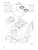 LOWER CABINET / TOP Diagram and Parts List for GCEH1642FS1  Frigidaire Washer Dryer Combo