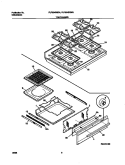TOP / DRAWER Diagram and Parts List for FLF334BGDA  Frigidaire Range