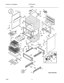 BODY Diagram and Parts List for PGLEF384ES3  Frigidaire Range
