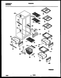 SHELVES AND SUPPORTS Diagram and Parts List for FRS22WNBW0  Frigidaire Refrigerator