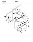 FRAME Diagram and Parts List for FDB636GFR0  Frigidaire Dishwasher