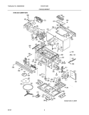 OVEN / CABINET Diagram and Parts List for CGLMV169DQC  Frigidaire Microwave