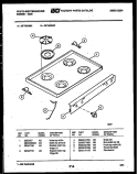 COOKTOP PARTS Diagram and Parts List for GF750NW3  Frigidaire Range