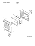 DOOR Diagram and Parts List for FFEF3012LSB  Frigidaire Range