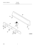 BACKGUARD Diagram and Parts List for TGF303BWF  Tappan Range
