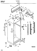 CABINET Diagram and Parts List for GRT18QNCD1  Gibson Refrigerator