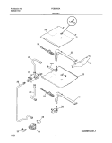 BURNER Diagram and Parts List for FGB24S5ABA  Frigidaire Wall Oven