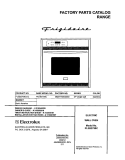 COVER Diagram and Parts List for PLEB27S8CCC  Frigidaire Wall Oven
