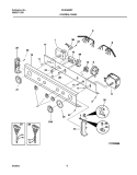 CONTROL PANEL Diagram and Parts List for WLSG62RFW2  Westinghouse Washer Dryer Combo
