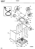 CABINET / TOP Diagram and Parts List for FWS845GFT0  Frigidaire Washer