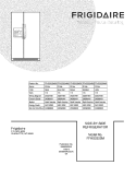 COVER Diagram and Parts List for FFHS2322MM0  Frigidaire Refrigerator