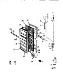 DOOR Diagram and Parts List for FU196JRW1  Frigidaire Freezer