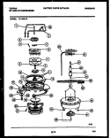 MOTOR PUMP PARTS Diagram and Parts List for 61-1093-10-00  Tappan Dishwasher