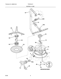 MOTOR & PUMP Diagram and Parts List for FGHD2461KW0  Frigidaire Dishwasher