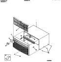 CABINET FRONT AND WRAPPER Diagram and Parts List for WAC053T7A5  Frigidaire Air Conditioner