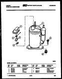 COMPRESSOR PARTS Diagram and Parts List for AL07A6EVA  Gibson Air Conditioner
