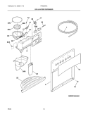 ICE & WATER DISPENSER Diagram and Parts List for FRS23W3AWC  Frigidaire Refrigerator
