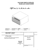 COVER Diagram and Parts List for FAS154K1A1  Frigidaire Air Conditioner