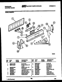 CONTROL PANEL Diagram and Parts List for RG35AW4  Frigidaire Range