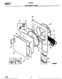 FRONT PANEL / LINT FILTER Diagram and Parts List for FDG336LBS2  Frigidaire Dryer