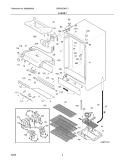 CABINET Diagram and Parts List for GDR22CWLF1  Frigidaire Refrigerator