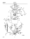 WSHR MTR, HOSE Diagram and Parts List for FLSE60RGS1  Frigidaire Washer Dryer Combo