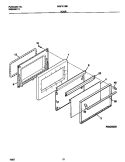 DOOR Diagram and Parts List for MGF311SBDE  Frigidaire Range