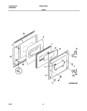 DOOR Diagram and Parts List for FEB27S2ASA  Frigidaire Wall Oven