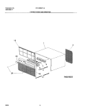CABINET FRONT AND WRAPPER Diagram and Parts List for FAH126M2T2  Frigidaire Air Conditioner