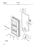 DOOR Diagram and Parts List for GFU21M3AW1  Gibson Freezer