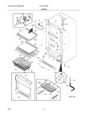 CABINET Diagram and Parts List for GLFH17F8HBH  Frigidaire Freezer